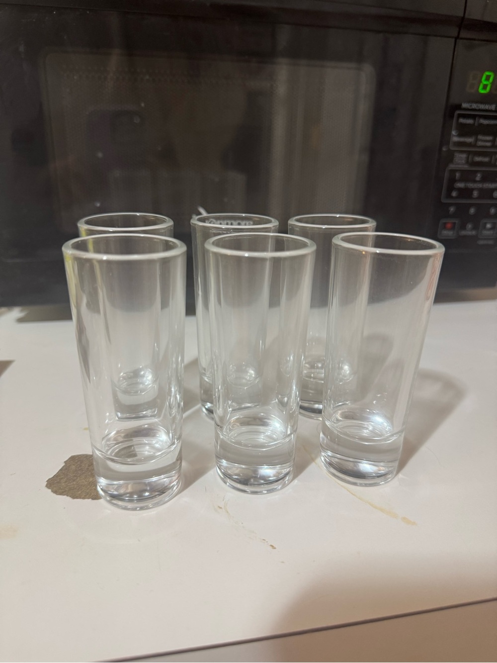 Clear Glass Shot Glasses Set of 6 - Classic Clear Drinkware
